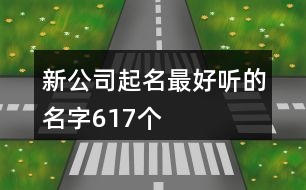 新公司起名最好聽的名字617個