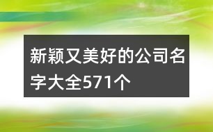 新穎又美好的公司名字大全571個