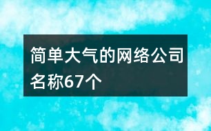 簡單大氣的網(wǎng)絡(luò)公司名稱67個(gè)