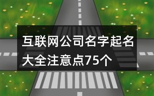 互聯(lián)網(wǎng)公司名字起名大全注意點75個