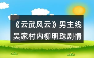 《云武風(fēng)云》男主線吳家村內(nèi)柳明珠劇情攻略