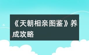 《天朝相親圖鑒》養(yǎng)成攻略