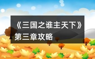 《三國(guó)之誰主天下》第三章攻略