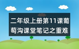 二年級(jí)上冊(cè)第11課葡萄溝課堂筆記之重難點(diǎn)歸納