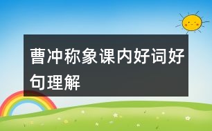 曹沖稱象課內(nèi)好詞好句理解