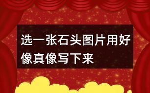 選一張石頭圖片用好像真像寫(xiě)下來(lái)