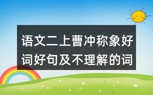 語(yǔ)文二上曹沖稱象好詞好句及不理解的詞語(yǔ)