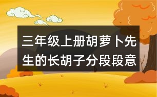 三年級(jí)上冊(cè)胡蘿卜先生的長(zhǎng)胡子分段段意