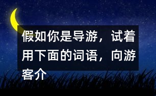 假如你是導(dǎo)游，試著用下面的詞語，向游客介紹趙州橋