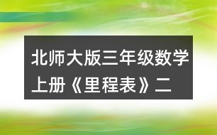 北師大版三年級數(shù)學(xué)上冊《里程表》（二） 淘氣根據(jù)題意畫了一個圖，你看懂了嗎?與同伴說一說。