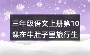 三年級(jí)語(yǔ)文上冊(cè)第10課在牛肚子里旅行生字注音及組詞