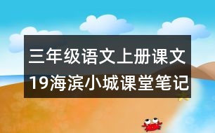 三年級語文上冊課文19海濱小城課堂筆記之本課重難點