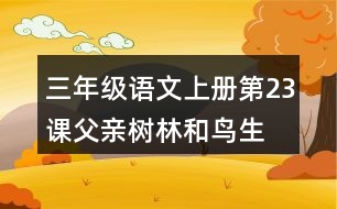 三年級(jí)語(yǔ)文上冊(cè)第23課父親、樹林和鳥生字組詞與多音字組詞