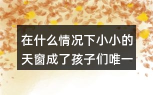 在什么情況下小小的天窗成了孩子們唯一的慰藉？