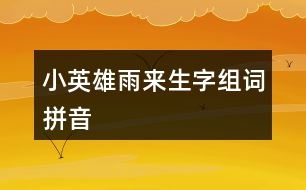 小英雄雨來生字組詞拼音