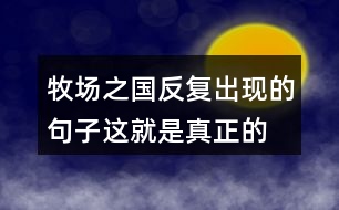 牧場之國反復出現(xiàn)的句子“這就是真正的荷蘭”表達了什么