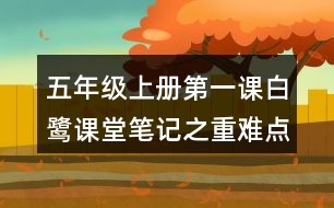 五年級上冊第一課白鷺課堂筆記之重難點歸納