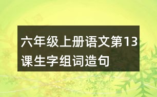 六年級(jí)上冊(cè)語(yǔ)文第13課生字組詞造句