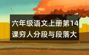 六年級語文上冊第14課窮人分段與段落大意