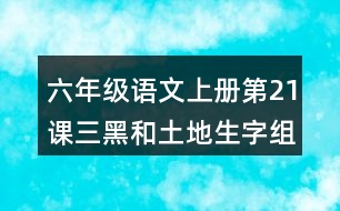 六年級(jí)語(yǔ)文上冊(cè)第21課三黑和土地生字組詞與詞語(yǔ)理解