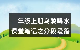 一年級上冊烏鴉喝水課堂筆記之分段段落大意