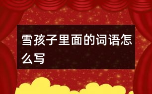 雪孩子里面的詞語(yǔ)怎么寫(xiě)