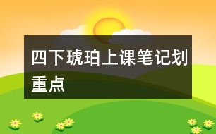 四下琥珀上課筆記劃重點(diǎn)