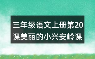 三年級(jí)語(yǔ)文上冊(cè)第20課美麗的小興安嶺課后習(xí)題參考答案