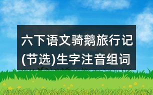 六下語文騎鵝旅行記(節(jié)選)生字注音組詞