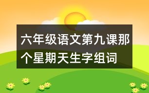 六年級(jí)語文第九課那個(gè)星期天生字組詞