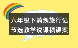 六年級下騎鵝旅行記節(jié)選教學說課稿課案