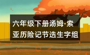 六年級下冊湯姆·索亞歷險記節(jié)選生字組詞帶拼音