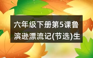 六年級(jí)下冊(cè)第5課魯濱遜漂流記(節(jié)選)生字詞