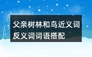 父親、樹林和鳥近義詞反義詞詞語搭配