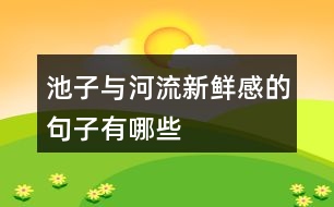 池子與河流新鮮感的句子有哪些