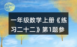 一年級數(shù)學(xué)上冊《練習(xí)二十二》第1題參考答案