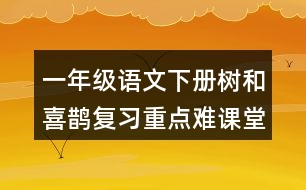 一年級語文下冊樹和喜鵲復(fù)習(xí)重點(diǎn)難課堂筆記