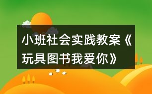 小班社會實踐教案《玩具、圖書我愛你》反思