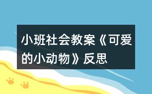 小班社會(huì)教案《可愛(ài)的小動(dòng)物》反思