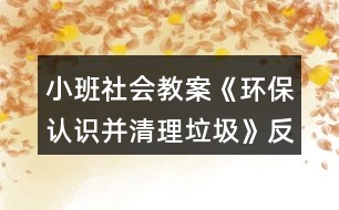 小班社會(huì)教案《環(huán)保認(rèn)識(shí)并清理垃圾》反思