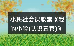 小班社會課教案《我的小臉(認識五官)》反思