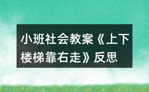 小班社會教案《上下樓梯靠右走》反思