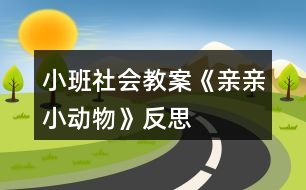 小班社會(huì)教案《親親小動(dòng)物》反思