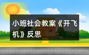 小班社會(huì)教案《開飛機(jī)》反思