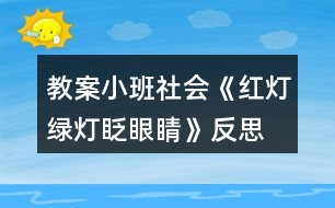 教案小班社會《紅燈綠燈眨眼睛》反思