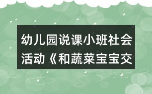 幼兒園說(shuō)課小班社會(huì)活動(dòng)《和蔬菜寶寶交朋友》反思