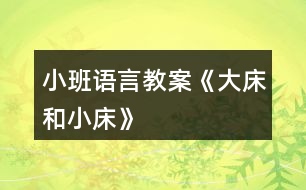 小班語(yǔ)言教案《大床和小床》