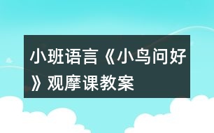 小班語言《小鳥問好》觀摩課教案