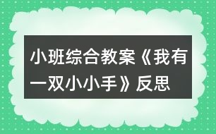 小班綜合教案《我有一雙小小手》反思