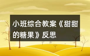 小班綜合教案《甜甜的糖果》反思